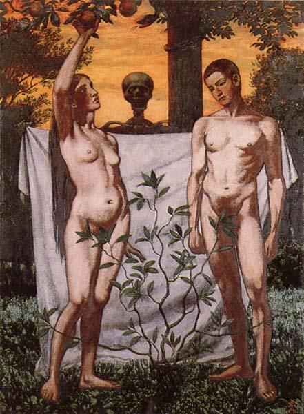 Hans Thoma Adam and Eve oil painting picture
